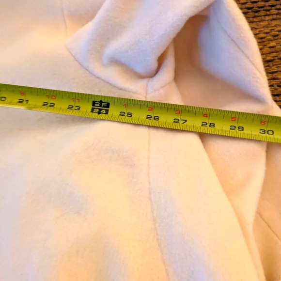 Otello Pelle Vintage Wool Blend White Coat 16/18 - Picture 14 of 15